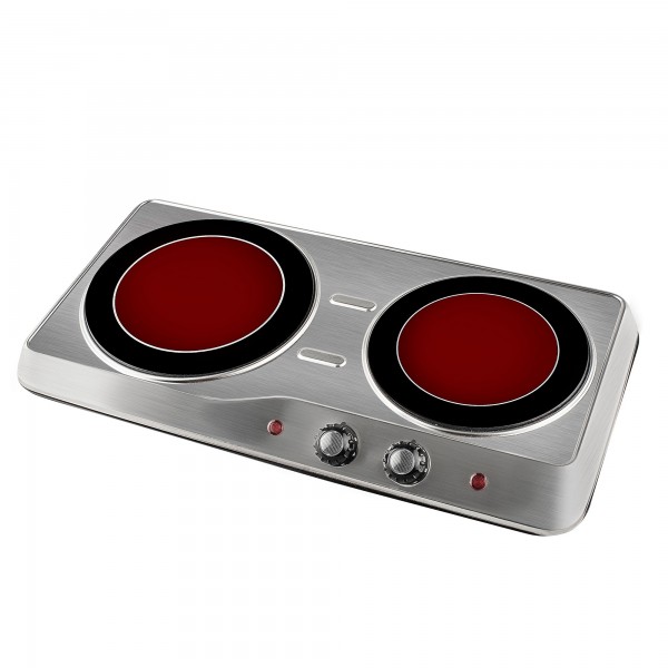 Hornillo inoxidable vitro.2fuegos 2000w kuken