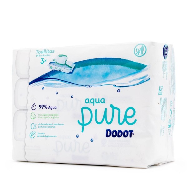 Toallitas Dodot Aqua Pure 144 unidades